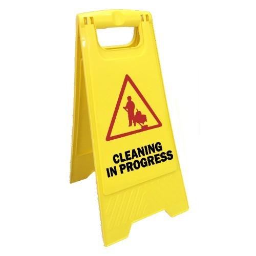 Yellow Floor Signage - Cleaning In Progress